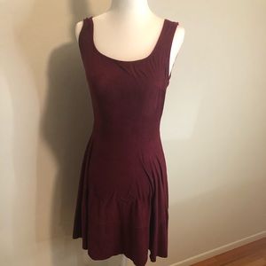 Burgundy velvet dress